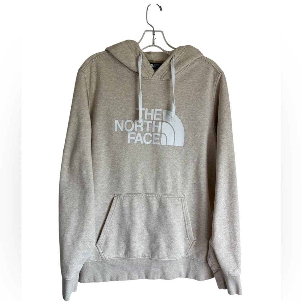 The North Face Half Dome Pullover Hoodie Beige Size M Unisex Cotton